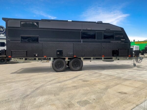 this caravan is built to conquer even the harshest conditions. The Trooper elevates your on-road living experience to new heights. It effortlessly handles rugged off-road terrains
