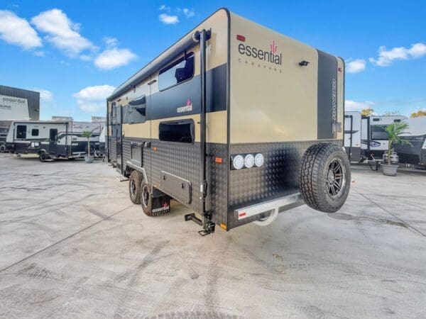 380</strong><br><strong><br><br>2025 ESSENTIAL RANGER F2.7 21'10 FAMILY SEMI OFF ROAD CARAVAN</strong><br><br>The Essential Ranger Semi Off Road has been designed for the caravanner wanting to venture a bit more off the beaten track and into those quieter less frequented hideaways. Equipped with Independent Coil & Trailing Arm Suspension