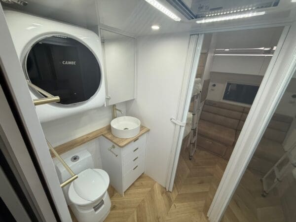  this caravan is built to conquer even the harshest conditions. The Trooper elevates your on-road living experience to new heights. It effortlessly handles rugged off-road terrains